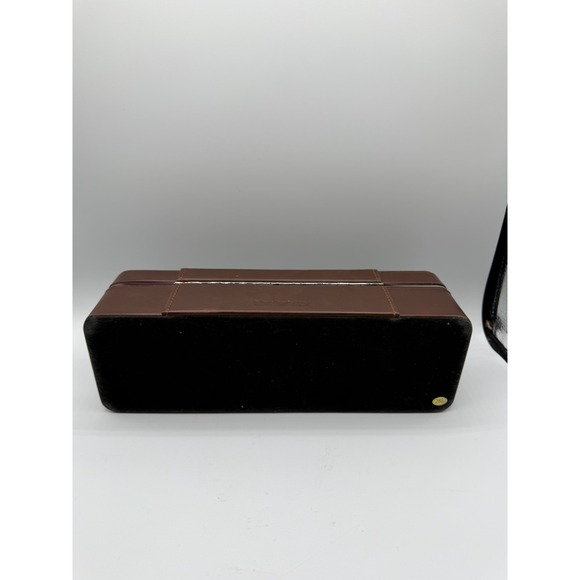 Berkshire Vintage Brown Leather Watch Case - 6 Slot Collector Box - Rare - Picture 15 of 16